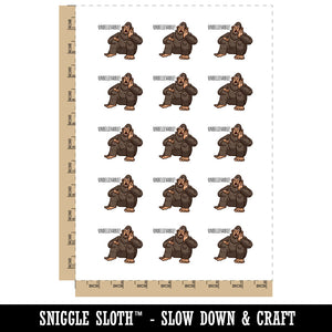 Unbelievable Shocked Bigfoot Cryptid Sasquatch Temporary Tattoo Water Resistant Fake Body Art Set Collection (1 Sheet)