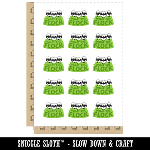 What the Flock Sheep Temporary Tattoo Water Resistant Fake Body Art Set Collection (1 Sheet)