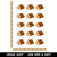 Wood Logs Lumber Pile Trees Temporary Tattoo Water Resistant Fake Body Art Set Collection (1 Sheet)