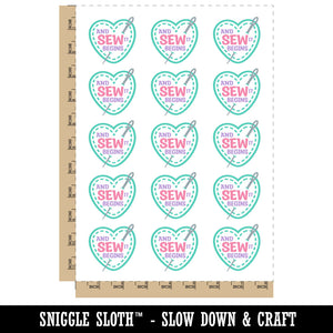 And Sew It Begins Sewing Temporary Tattoo Water Resistant Fake Body Art Set Collection (1 Sheet)