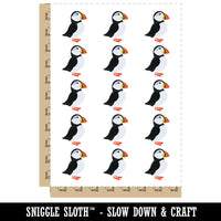 Atlantic Puffin Bird Temporary Tattoo Water Resistant Fake Body Art Set Collection (1 Sheet)