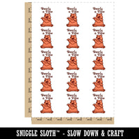 Barely A Flaw Funny Compliment Cartoon Bear Temporary Tattoo Water Resistant Fake Body Art Set Collection (1 Sheet)