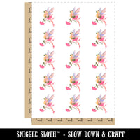 Beautiful Fairy Flower Wings Fairytale Temporary Tattoo Water Resistant Fake Body Art Set Collection (1 Sheet)