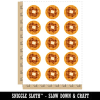Breakfast Waffle with Butter and Maple Syrup Temporary Tattoo Water Resistant Fake Body Art Set Collection (1 Sheet)