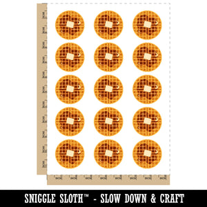 Breakfast Waffle with Butter and Maple Syrup Temporary Tattoo Water Resistant Fake Body Art Set Collection (1 Sheet)