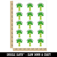 Broccoli I Don't Like You Either Temporary Tattoo Water Resistant Fake Body Art Set Collection (1 Sheet)