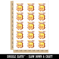 Butter Better Late Than Ever Toast Bread Temporary Tattoo Water Resistant Fake Body Art Set Collection (1 Sheet)