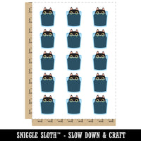 Cat Kitten In Glass Vase Container Temporary Tattoo Water Resistant Fake Body Art Set Collection (1 Sheet)