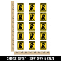 Caution Dramatic Warning Sign Funny Temporary Tattoo Water Resistant Fake Body Art Set Collection (1 Sheet)