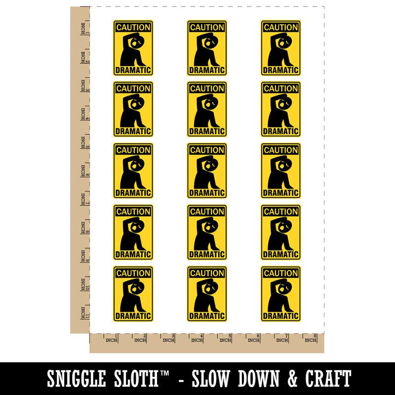 Caution Dramatic Warning Sign Funny Temporary Tattoo Water Resistant Fake Body Art Set Collection (1 Sheet)