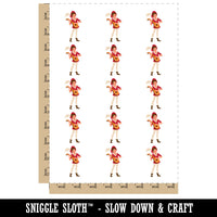 Charismatic Elf Bard with Lute Fantasy RPG Temporary Tattoo Water Resistant Fake Body Art Set Collection (1 Sheet)