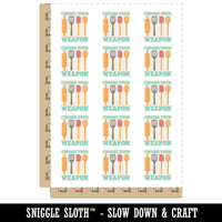 Choose Your Weapon Cooking Baking Utensils Temporary Tattoo Water Resistant Fake Body Art Set Collection (1 Sheet)