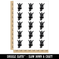 Clingy Raccoon Arms In Air Hug Temporary Tattoo Water Resistant Fake Body Art Set Collection (1 Sheet)