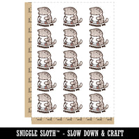 Coffee Me Cute Cat Drinking from Mug Temporary Tattoo Water Resistant Fake Body Art Set Collection (1 Sheet)