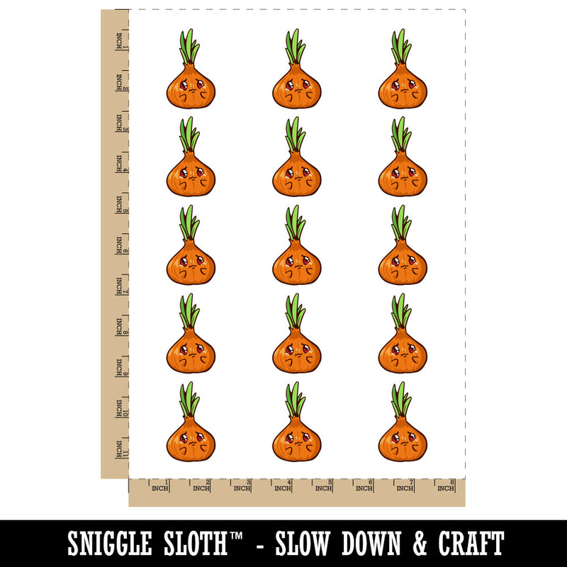 Crying Cartoon Whole Onion Temporary Tattoo Water Resistant Fake Body Art Set Collection (1 Sheet)