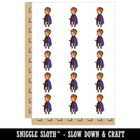 Cute Cartoon Prince with Crown Temporary Tattoo Water Resistant Fake Body Art Set Collection (1 Sheet)