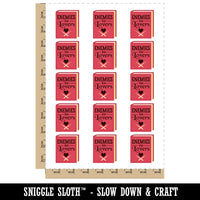 Enemies to Lovers Book Trope Romance Novels Temporary Tattoo Water Resistant Fake Body Art Set Collection (1 Sheet)