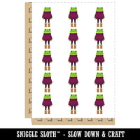 Frog in Sweater Temporary Tattoo Water Resistant Fake Body Art Set Collection (1 Sheet)