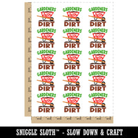 Gardeners Know All the Dirt Temporary Tattoo Water Resistant Fake Body Art Set Collection (1 Sheet)