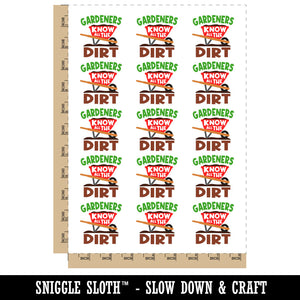 Gardeners Know All the Dirt Temporary Tattoo Water Resistant Fake Body Art Set Collection (1 Sheet)