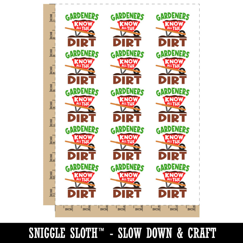 Gardeners Know All the Dirt Temporary Tattoo Water Resistant Fake Body Art Set Collection (1 Sheet)
