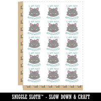 I Am Not Amused Amewsed Cat Temporary Tattoo Water Resistant Fake Body Art Set Collection (1 Sheet)