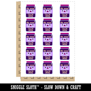 I'm Jelly Jelous Jar of Jam Temporary Tattoo Water Resistant Fake Body Art Set Collection (1 Sheet)
