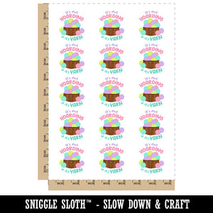 It's Not Hoarding if it's Yarn Knitting Crochet Temporary Tattoo Water Resistant Fake Body Art Set Collection (1 Sheet)
