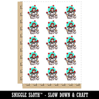 Keep It Up Encouraging Juggling Clown Woman Temporary Tattoo Water Resistant Fake Body Art Set Collection (1 Sheet)