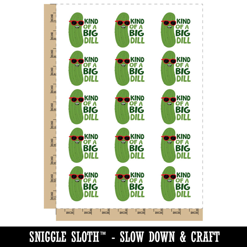 Kind of a Big Dill Pickle Temporary Tattoo Water Resistant Fake Body Art Set Collection (1 Sheet)