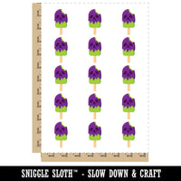 Melting Skull Popsicle Temporary Tattoo Water Resistant Fake Body Art Set Collection (1 Sheet)