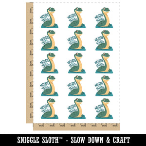 Nessie Is My Bestie Loch Ness Monster Cryptid Temporary Tattoo Water Resistant Fake Body Art Set Collection (1 Sheet)