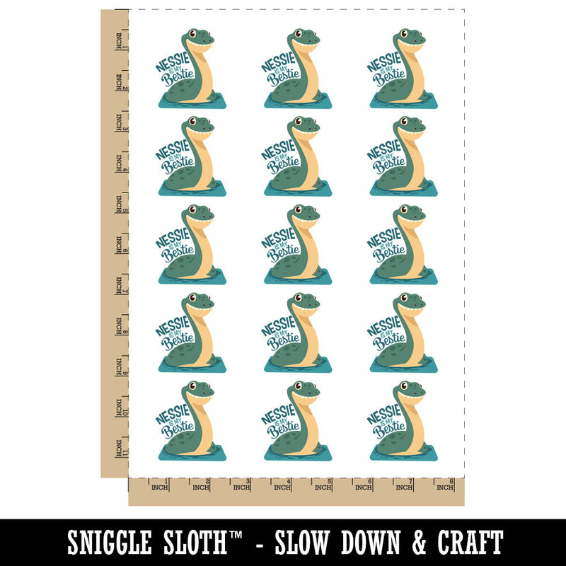 Nessie Is My Bestie Loch Ness Monster Cryptid Temporary Tattoo Water Resistant Fake Body Art Set Collection (1 Sheet)