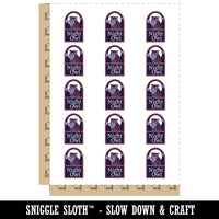 Night Owl Nocturnal Person Bird Window Temporary Tattoo Water Resistant Fake Body Art Set Collection (1 Sheet)