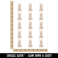 No Prob Llama Temporary Tattoo Water Resistant Fake Body Art Set Collection (1 Sheet)