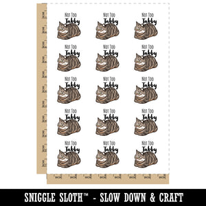 Not Too Shabby Tabby Cat Temporary Tattoo Water Resistant Fake Body Art Set Collection (1 Sheet)