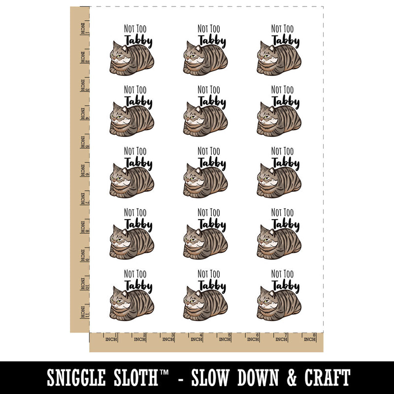 Not Too Shabby Tabby Cat Temporary Tattoo Water Resistant Fake Body Art Set Collection (1 Sheet)