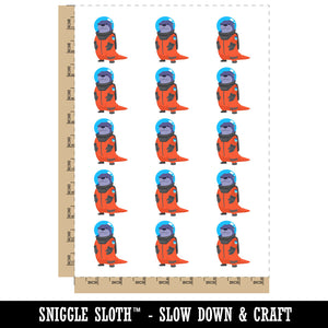 Otter Outer Space Astronaut Science Fiction Temporary Tattoo Water Resistant Fake Body Art Set Collection (1 Sheet)