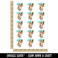 Payday Cat With Money Dollar Bill Temporary Tattoo Water Resistant Fake Body Art Set Collection (1 Sheet)