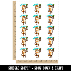 Payday Cat With Money Dollar Bill Temporary Tattoo Water Resistant Fake Body Art Set Collection (1 Sheet)