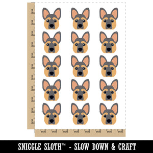 Peeking German Shepherd Dog Temporary Tattoo Water Resistant Fake Body Art Set Collection (1 Sheet)