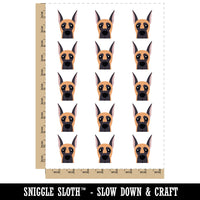 Peeking Great Dane Cropped Ears Dog Temporary Tattoo Water Resistant Fake Body Art Set Collection (1 Sheet)