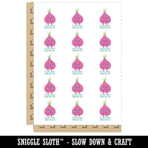 Please Don't Make Me Cry Onion Temporary Tattoo Water Resistant Fake Body Art Set Collection (1 Sheet)