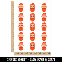 Redhead Bearded Man Lumberjack Temporary Tattoo Water Resistant Fake Body Art Set Collection (1 Sheet)