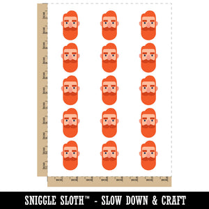 Redhead Bearded Man Lumberjack Temporary Tattoo Water Resistant Fake Body Art Set Collection (1 Sheet)