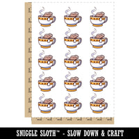 Relaxing Teabag Soaking in Hot Tea Bath Temporary Tattoo Water Resistant Fake Body Art Set Collection (1 Sheet)