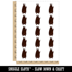 Resting Bat Hanging Upside Down Temporary Tattoo Water Resistant Fake Body Art Set Collection (1 Sheet)