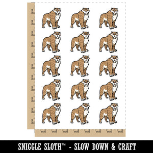 Sabertooth Tiger Extinct Cat Ice Age Temporary Tattoo Water Resistant Fake Body Art Set Collection (1 Sheet)