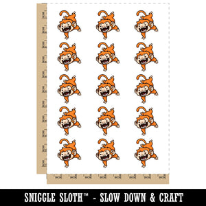 Silly Monkey Doing Handstand Temporary Tattoo Water Resistant Fake Body Art Set Collection (1 Sheet)