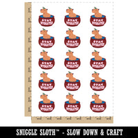Stay Hydrated Capybara and Frog Temporary Tattoo Water Resistant Fake Body Art Set Collection (1 Sheet)